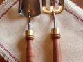 Gardening Tools with Mesquite Handles and Turquoise