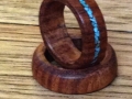 Wood Ring with Turquoise