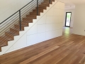 Wide plank and detailed stairs